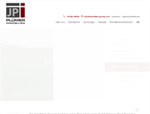 Tablet Screenshot of immobilien-pluemer.com